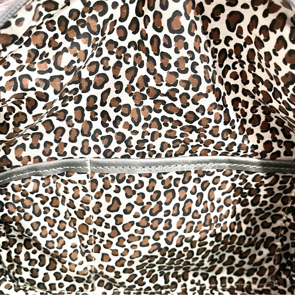 Sharif 1827 Pink/Silver Floral Shoulder Bag With Detachable Mirrored Pouch NWOT - Picture 7 of 14